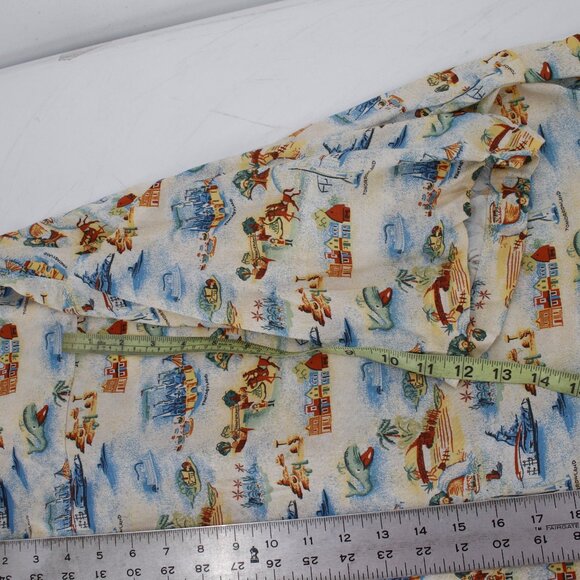 NWT Disney Shirt Mens Large Tomorrowland Frontierland Hawaiian Button Up MAP - Picture 10 of 16